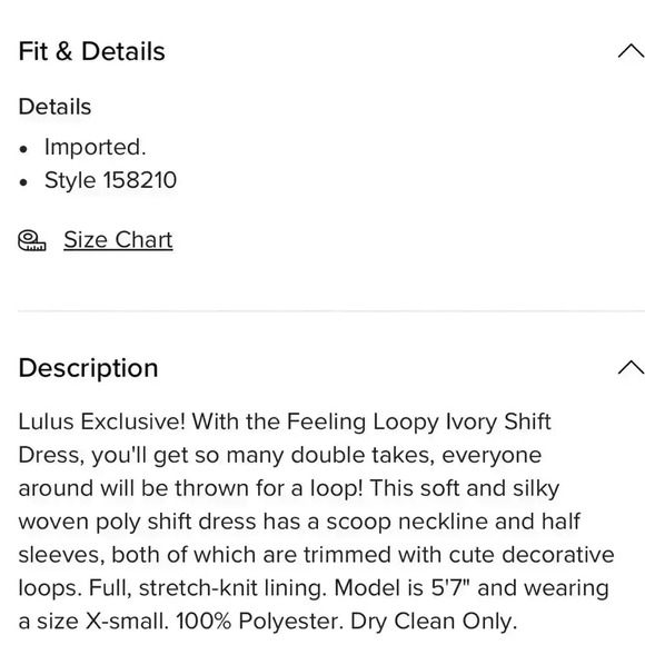 LULU’S ivory/white shift dress in size Small. - Picture 6 of 13